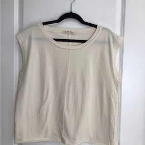 Free People We The Free White Sleeveless Cotton Top Grunge Womens Size Small